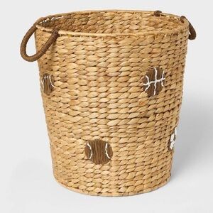 NWT Sports Woven Basket with Handles - Natural Brown